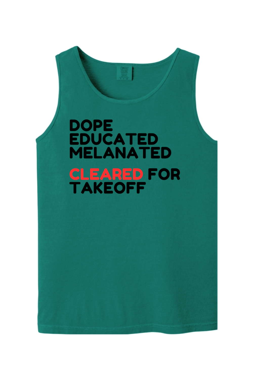 Cleared for Takeoff - Black/Red Unisex Tank Top