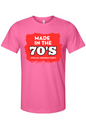 Made in the 70s  Original Parts - White/Red Font Unisex Short Sleeve Shirt