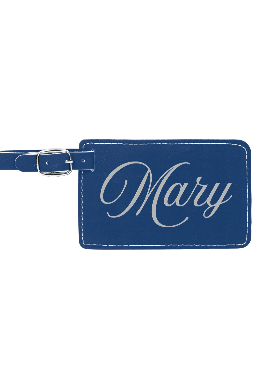 Mary - 4 1/4" x 2 3/4" Laserable Leatherette Luggage Tag