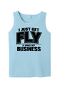 Get Fly & Minding My Business V2 - Black Font Unisex Tank Top