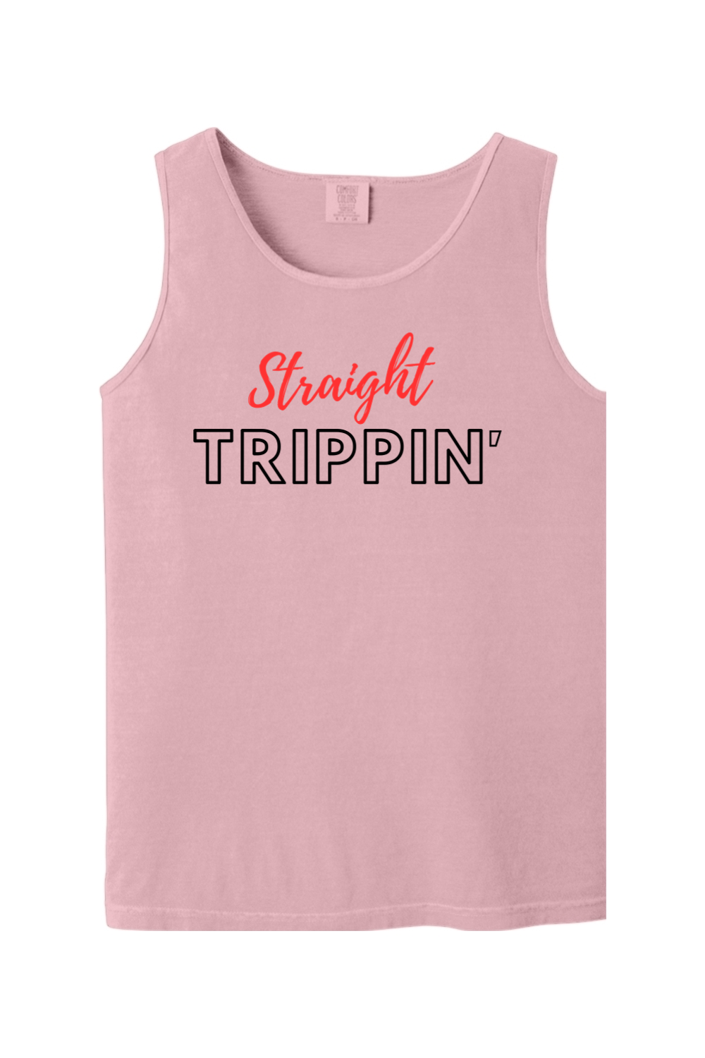 Straight Trippin' - Red/Black Font Unisex Tank Top