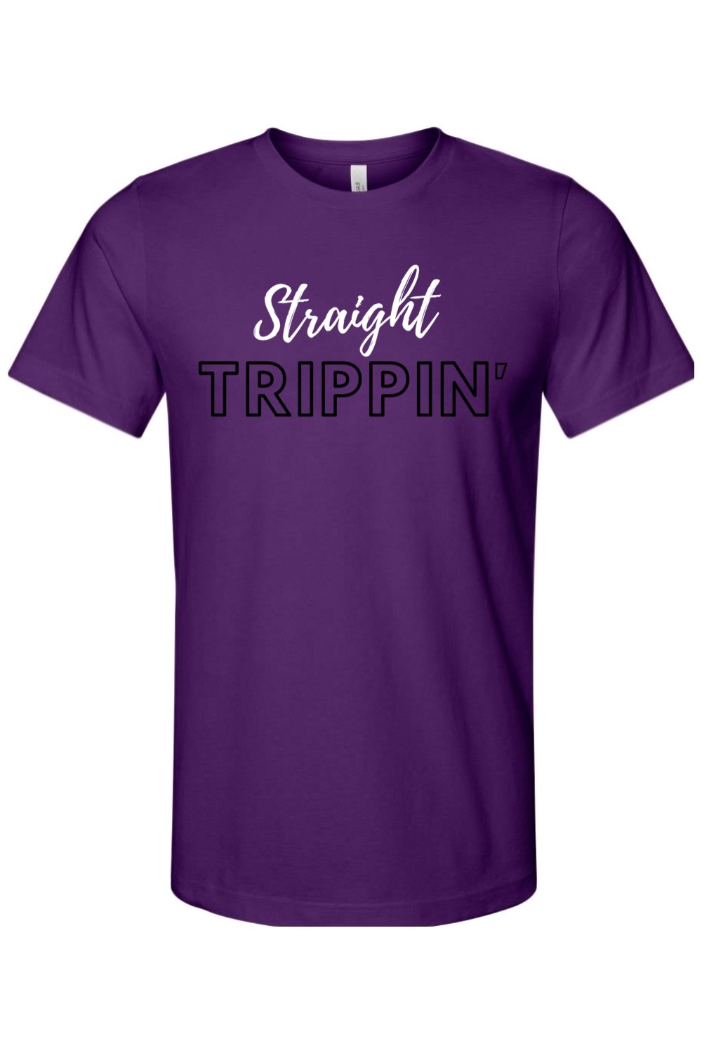 Straight Trippin' - White/Black Font Unisex Short Sleeve Shirt