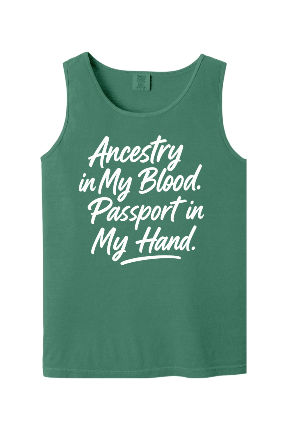 Ancestry in My Blood - White Font Unisex Tank Top
