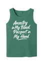 Ancestry in My Blood - White Font Unisex Tank Top
