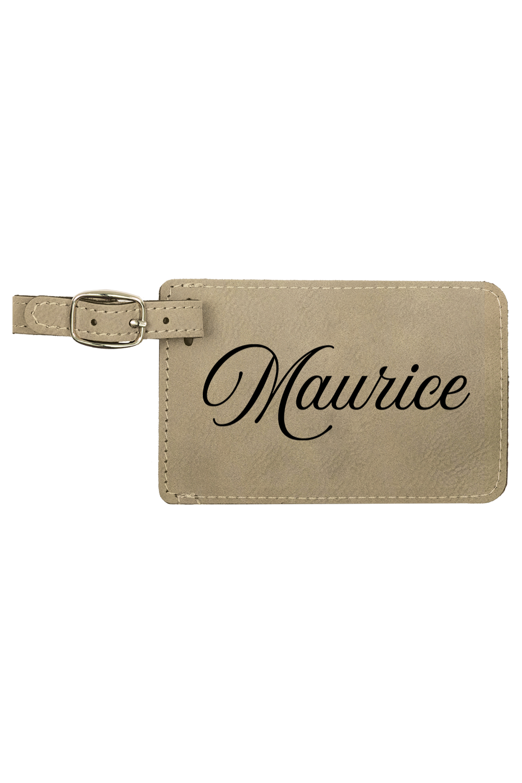 Maurice - 4 1/4" x 2 3/4" Laserable Leatherette Luggage Tag