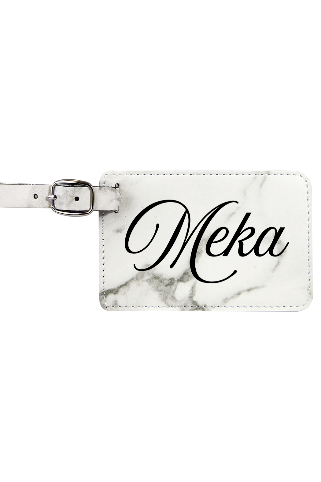 Meka - 4 1/4" x 2 3/4" Laserable Leatherette Luggage Tag