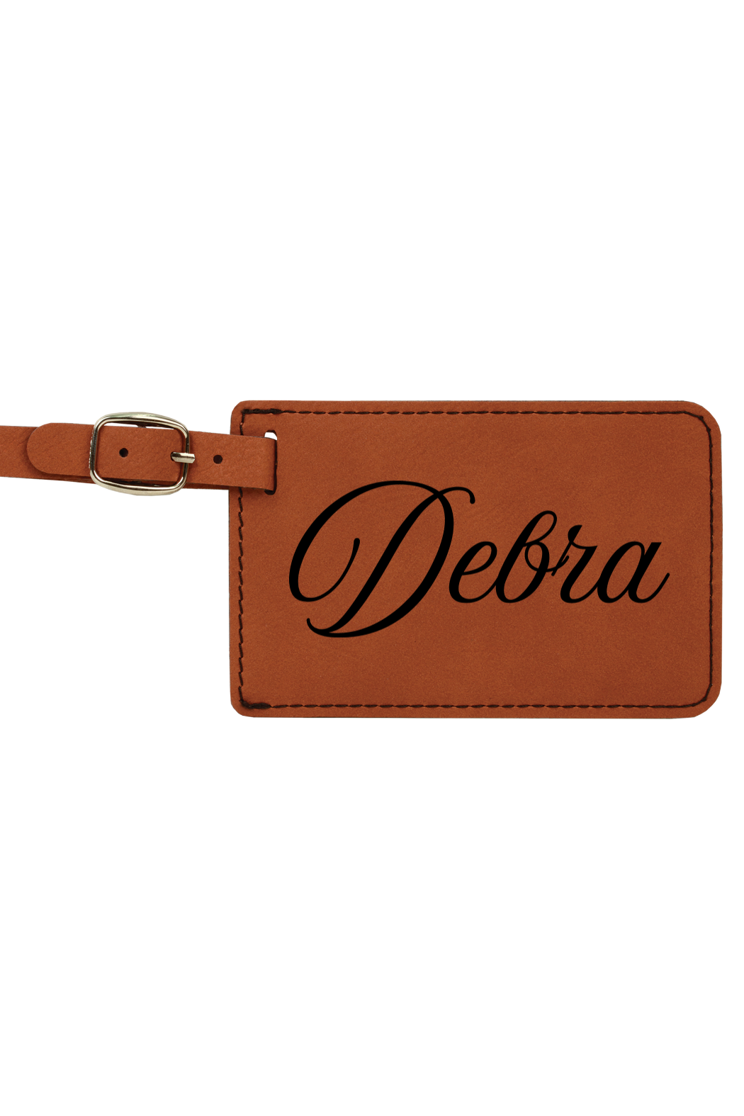 Debra - 4 1/4" x 2 3/4" Laserable Leatherette Luggage Tag