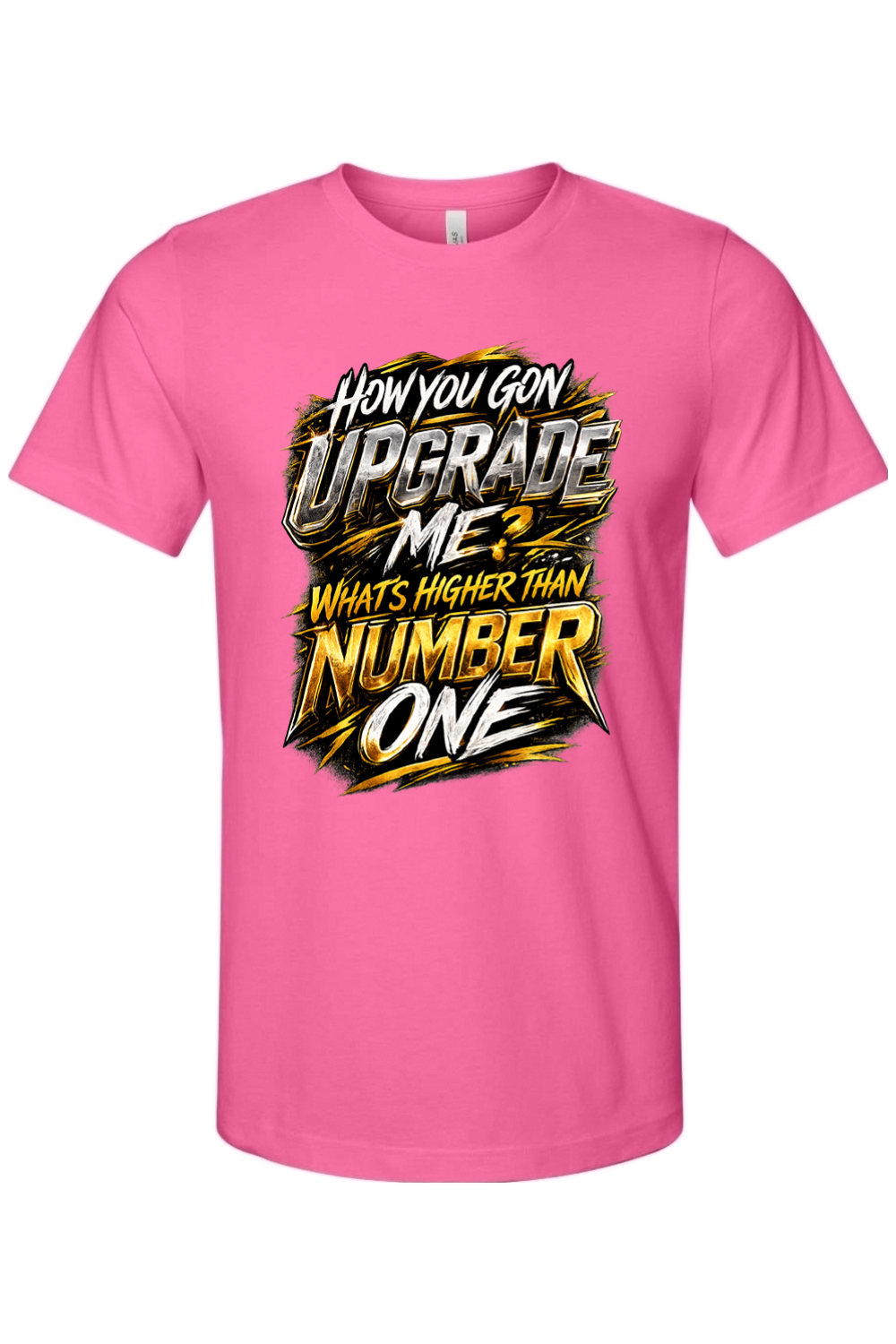 How You Gon Upgrade Me? V2 - White/Gold Font Unisex Short Sleeve Shirt