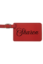 Sharon - 4 1/4" x 2 3/4" Laserable Leatherette Luggage Tag