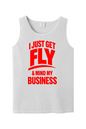 Get Fly & Minding My Business V1 - Red Font Unisex Tank Top