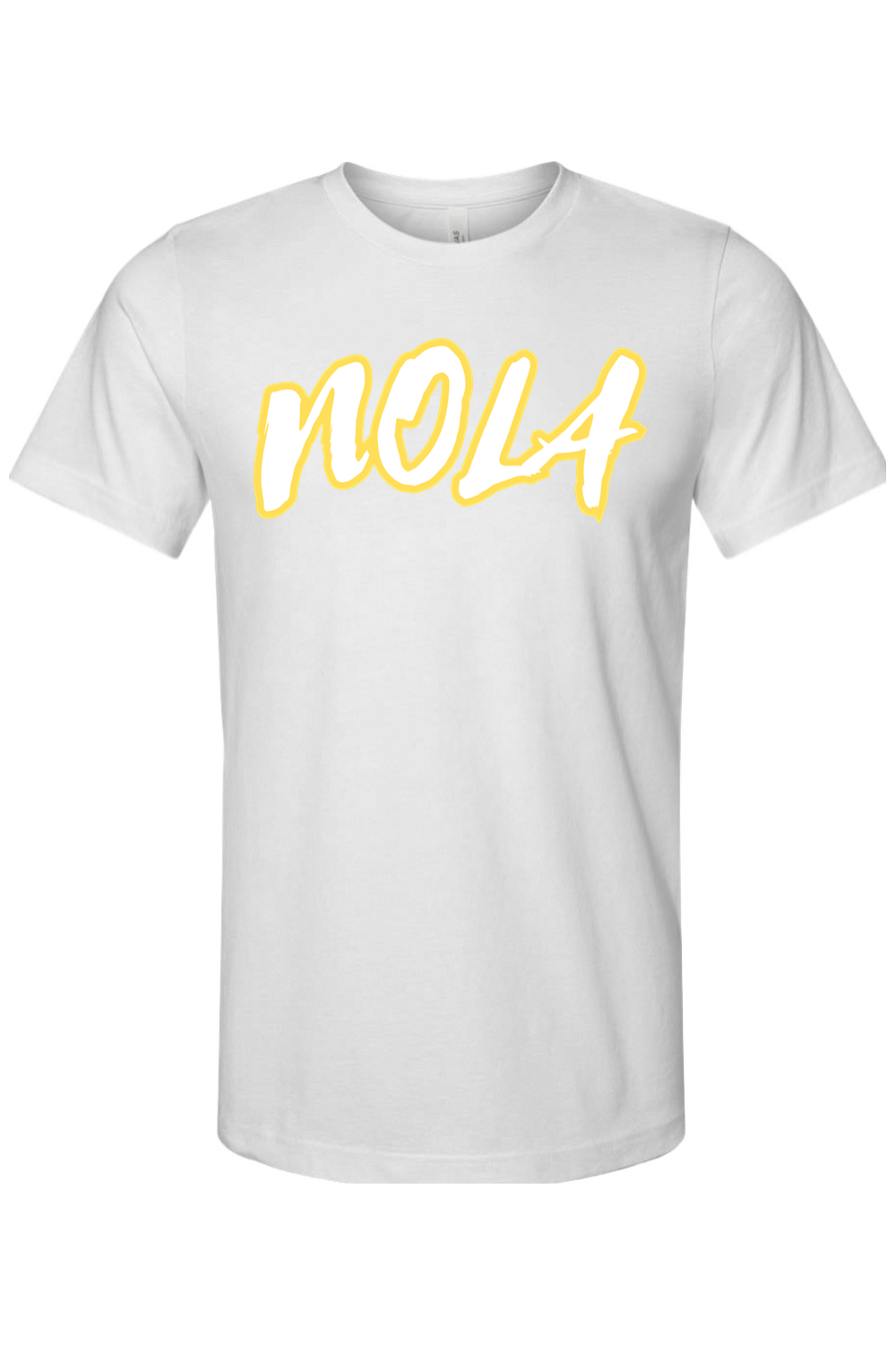 NOLA - Gold/White Font Unisex Short Sleeve Shirt