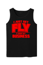 Get Fly & Minding My Business V2 - Red Font Unisex Tank Top
