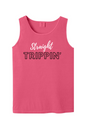 Straight Trippin' - White/Black Font Unisex Tank Top