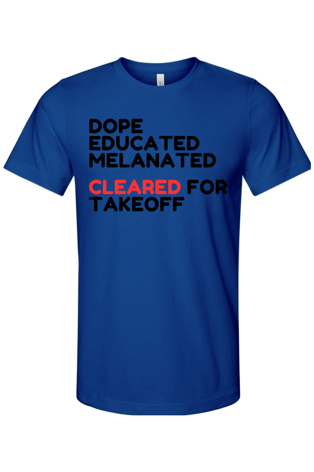 Cleared for Takeoff - Black/Red Font Unisex Short Sleeve Shirt