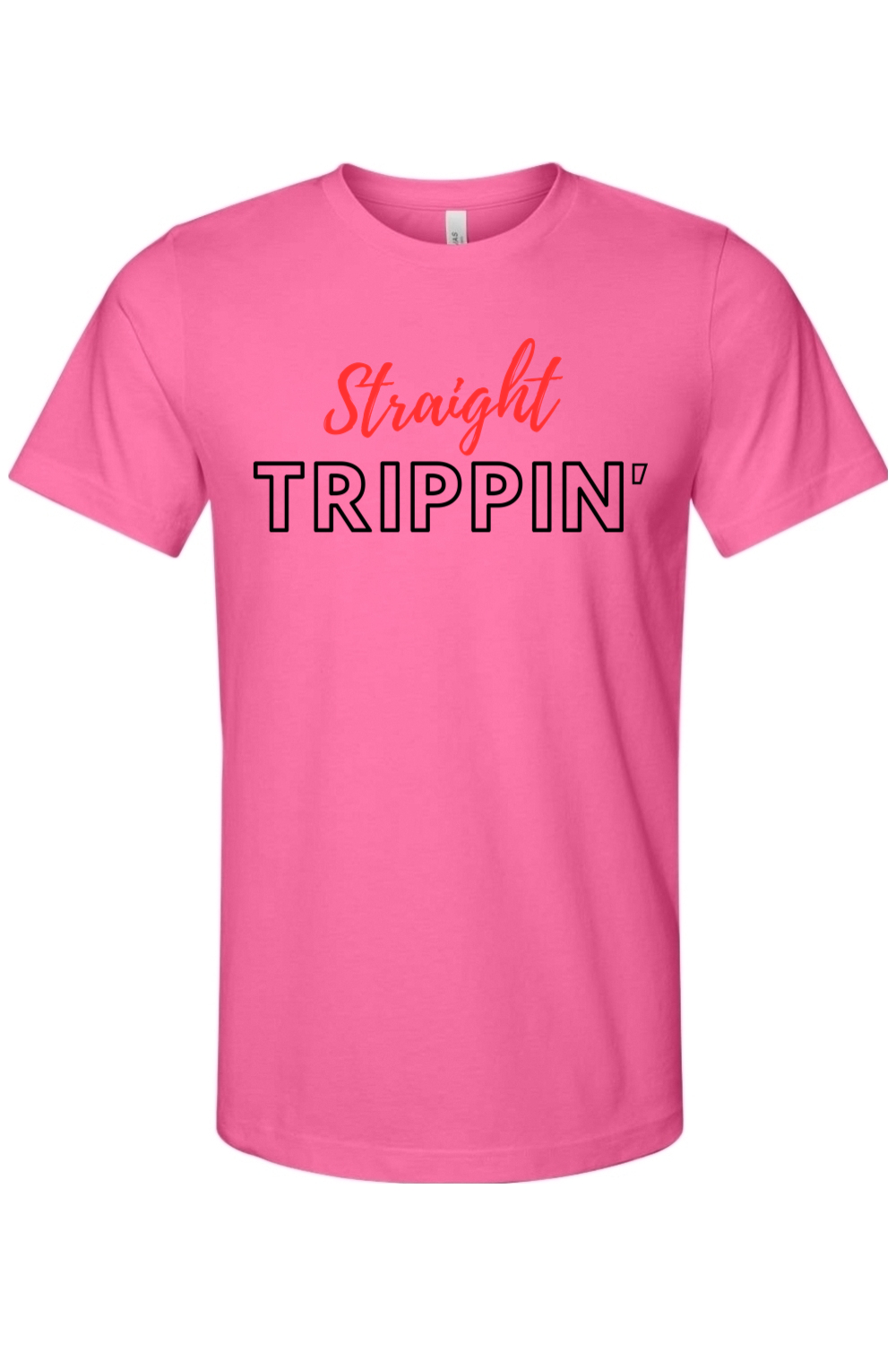 Straight Trippin' - Red/Black Font Unisex Short Sleeve Shirt