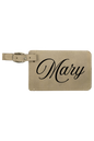 Mary - 4 1/4" x 2 3/4" Laserable Leatherette Luggage Tag