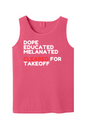 Cleared for Takeoff - White/Red Font Unisex Tank Top