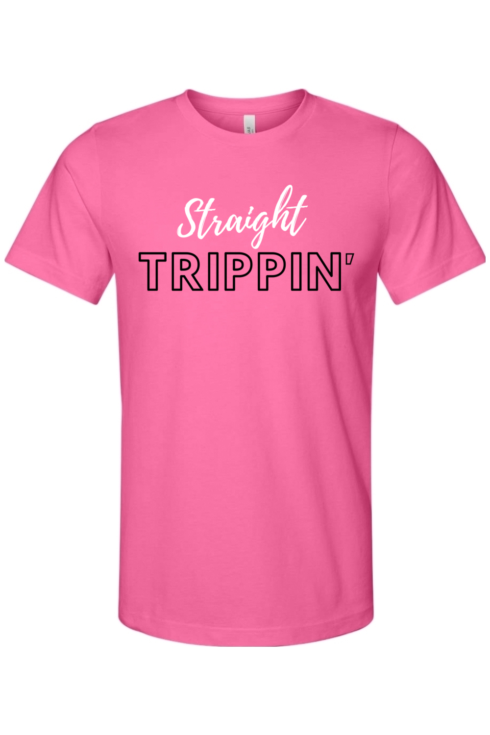 Straight Trippin' - White/Black Font Unisex Short Sleeve Shirt