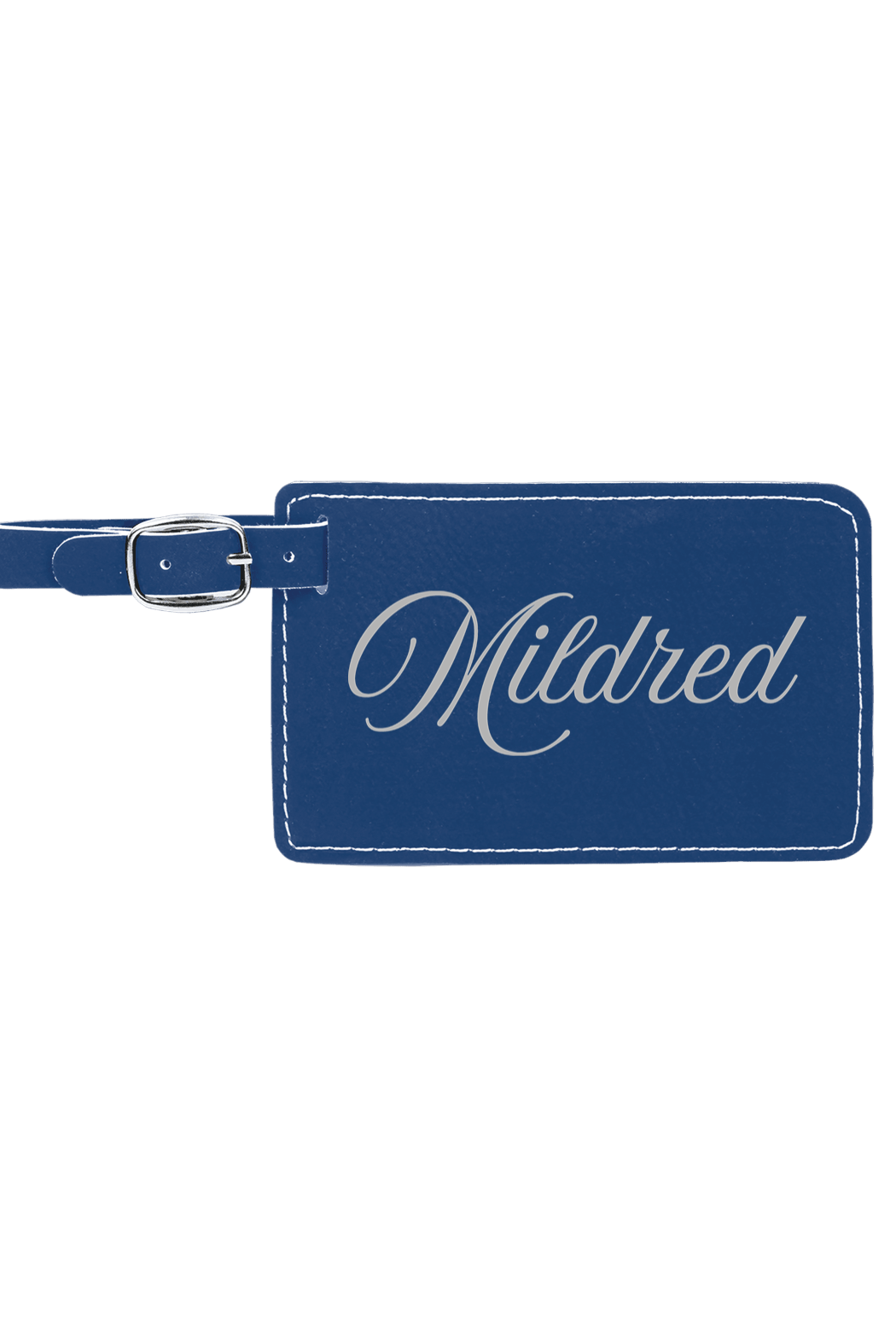 Mildred - 4 1/4" x 2 3/4" Laserable Leatherette Luggage Tag