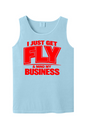 Get Fly & Minding My Business V2 - Red Font Unisex Tank Top