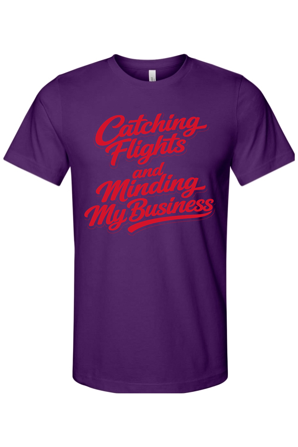 Minding My Business - Red Font Unisex Short Sleeve Shirt