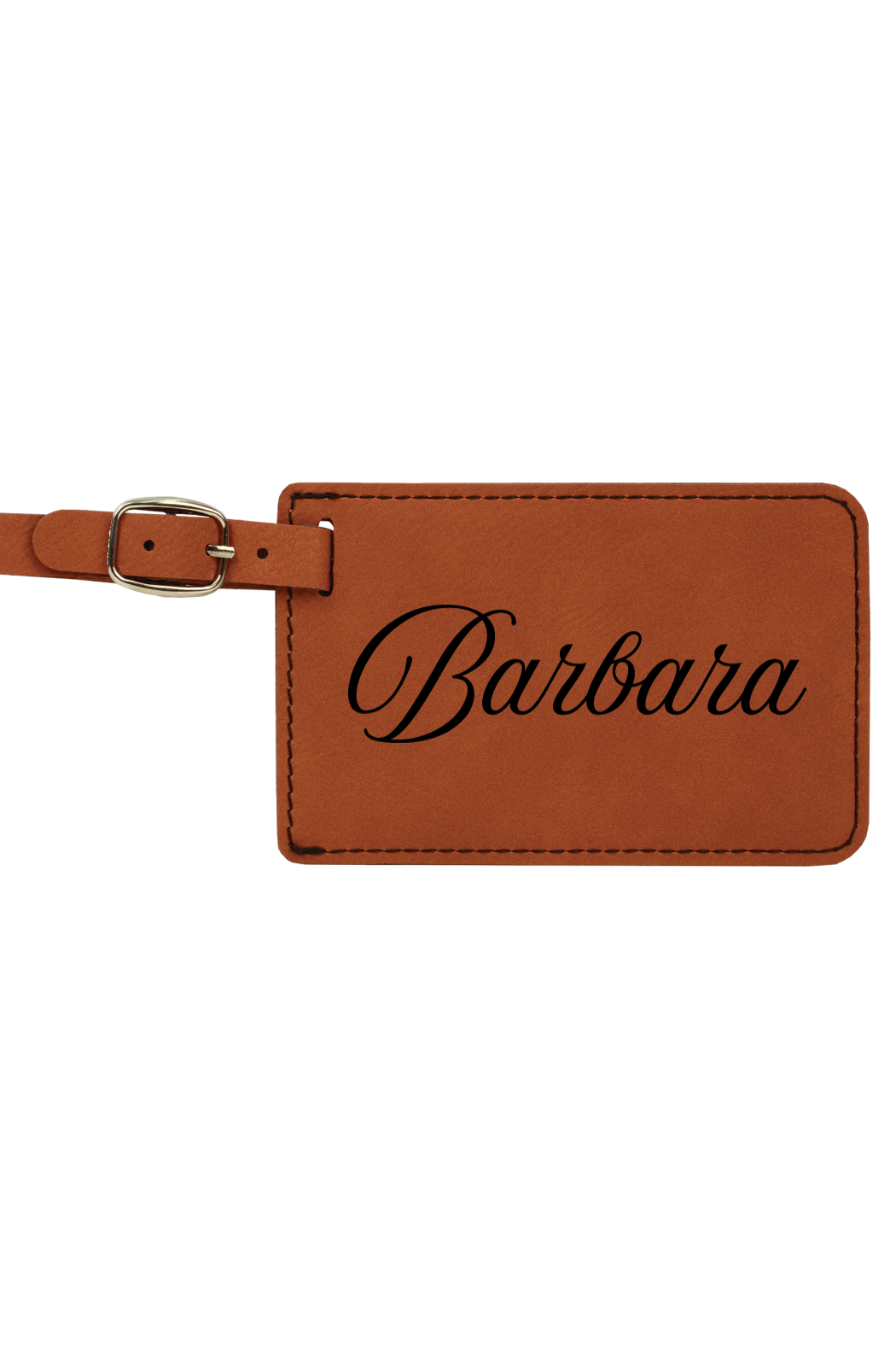 Barbara - 4 1/4" x 2 3/4" Laserable Leatherette Luggage Tag