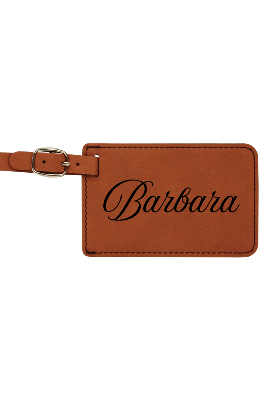 Barbara - 4 1/4" x 2 3/4" Laserable Leatherette Luggage Tag