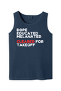 Cleared for Takeoff - White/Red Font Unisex Tank Top