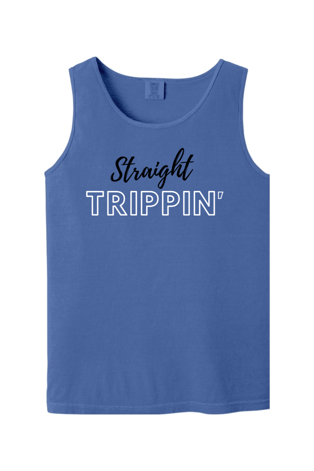 Straight Trippin' Black/White Font Unisex Tank Top