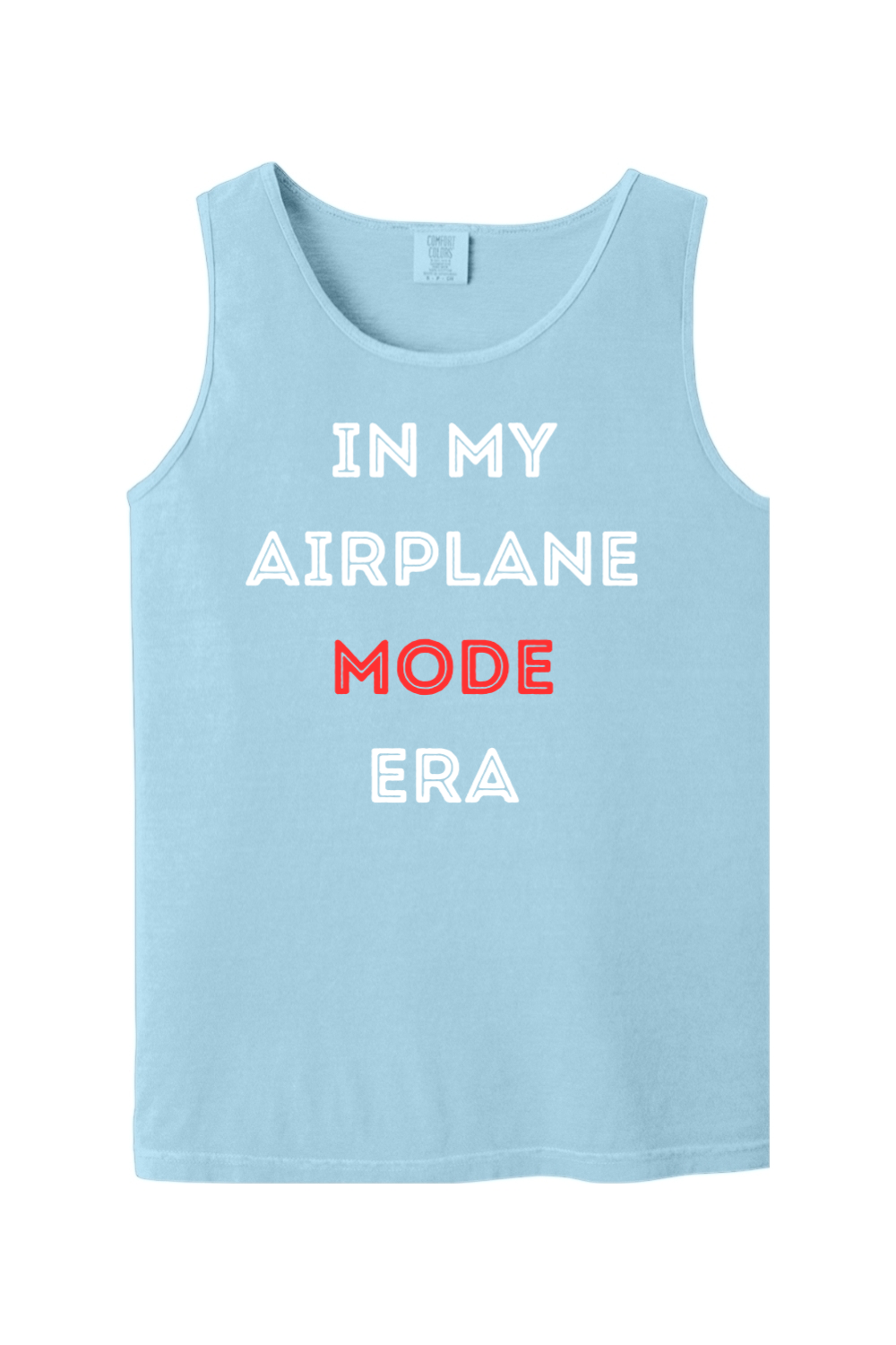 Airplane Mode Era - White/Red Font Unisex Tank Top