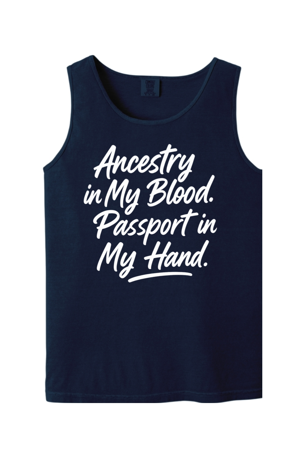 Ancestry in My Blood - White Font Unisex Tank Top