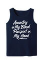 Ancestry in My Blood - White Font Unisex Tank Top