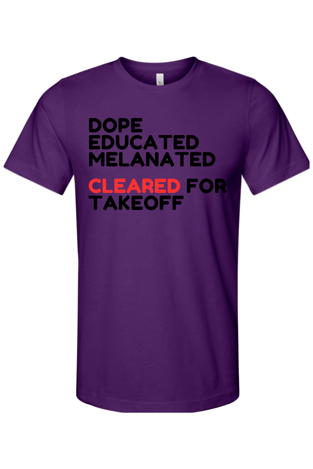 Cleared for Takeoff - Black/Red Font Unisex Short Sleeve Shirt