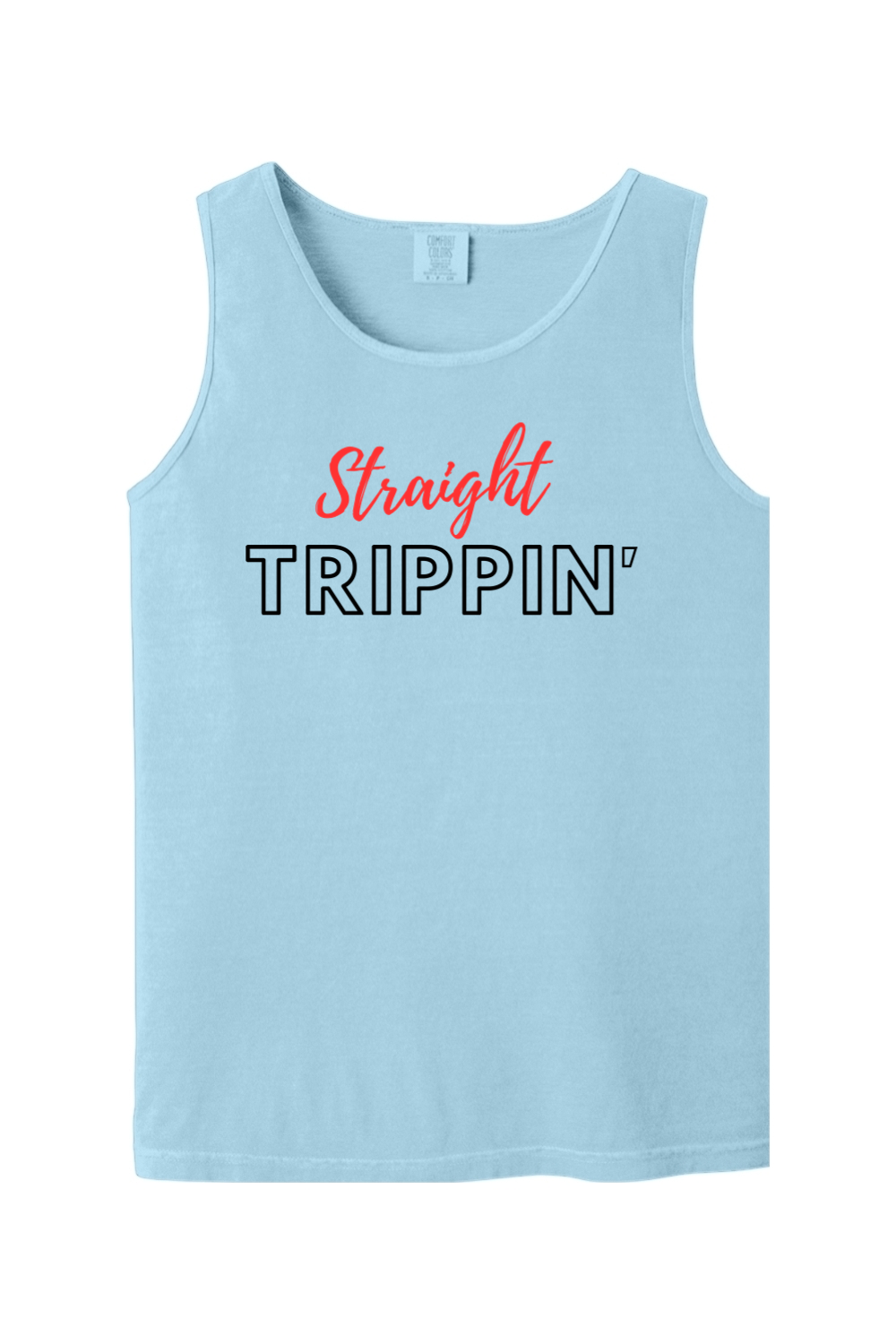 Straight Trippin' - Red/Black Font Unisex Tank Top