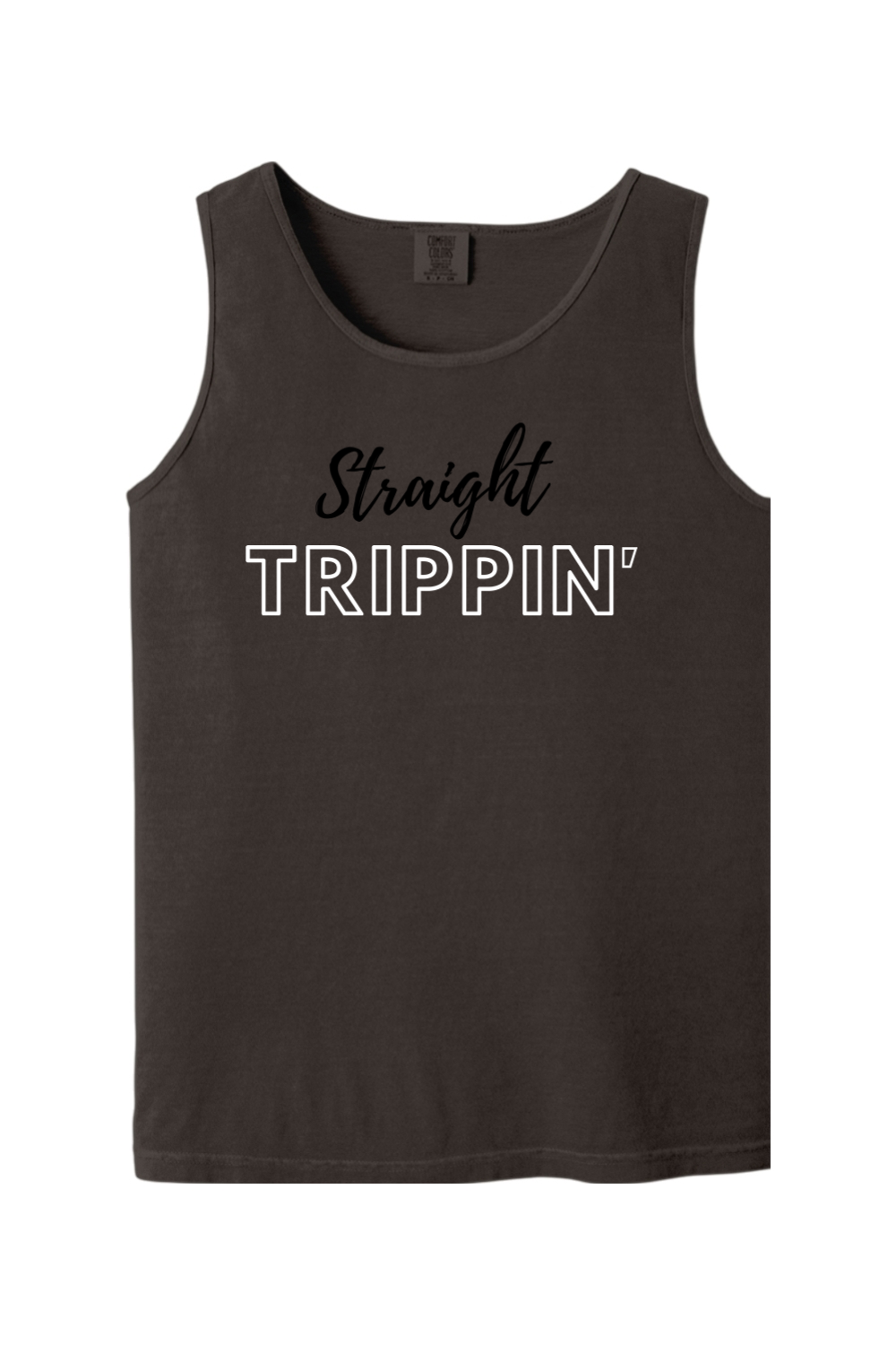 Straight Trippin' Black/White Font Unisex Tank Top