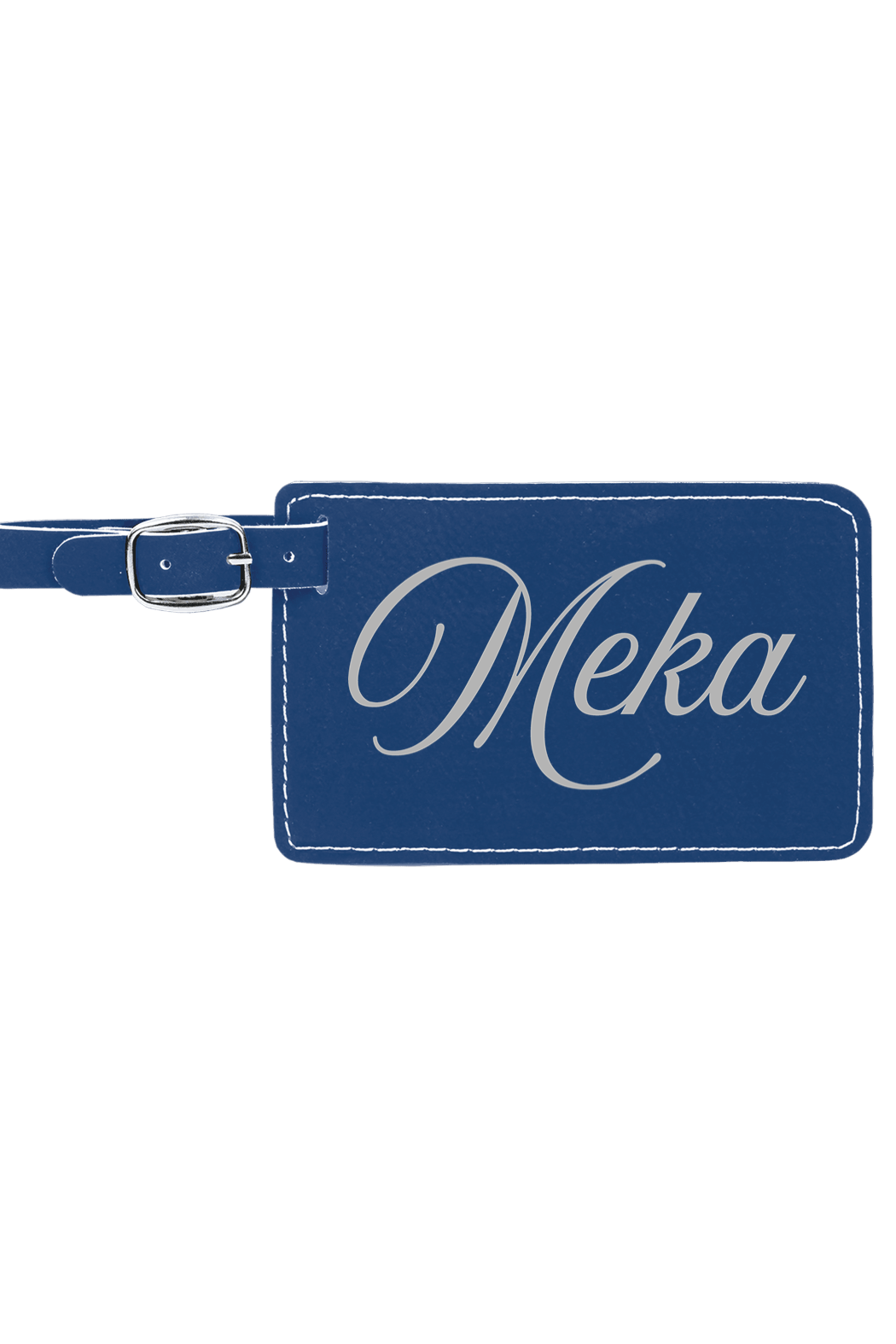 Meka - 4 1/4" x 2 3/4" Laserable Leatherette Luggage Tag