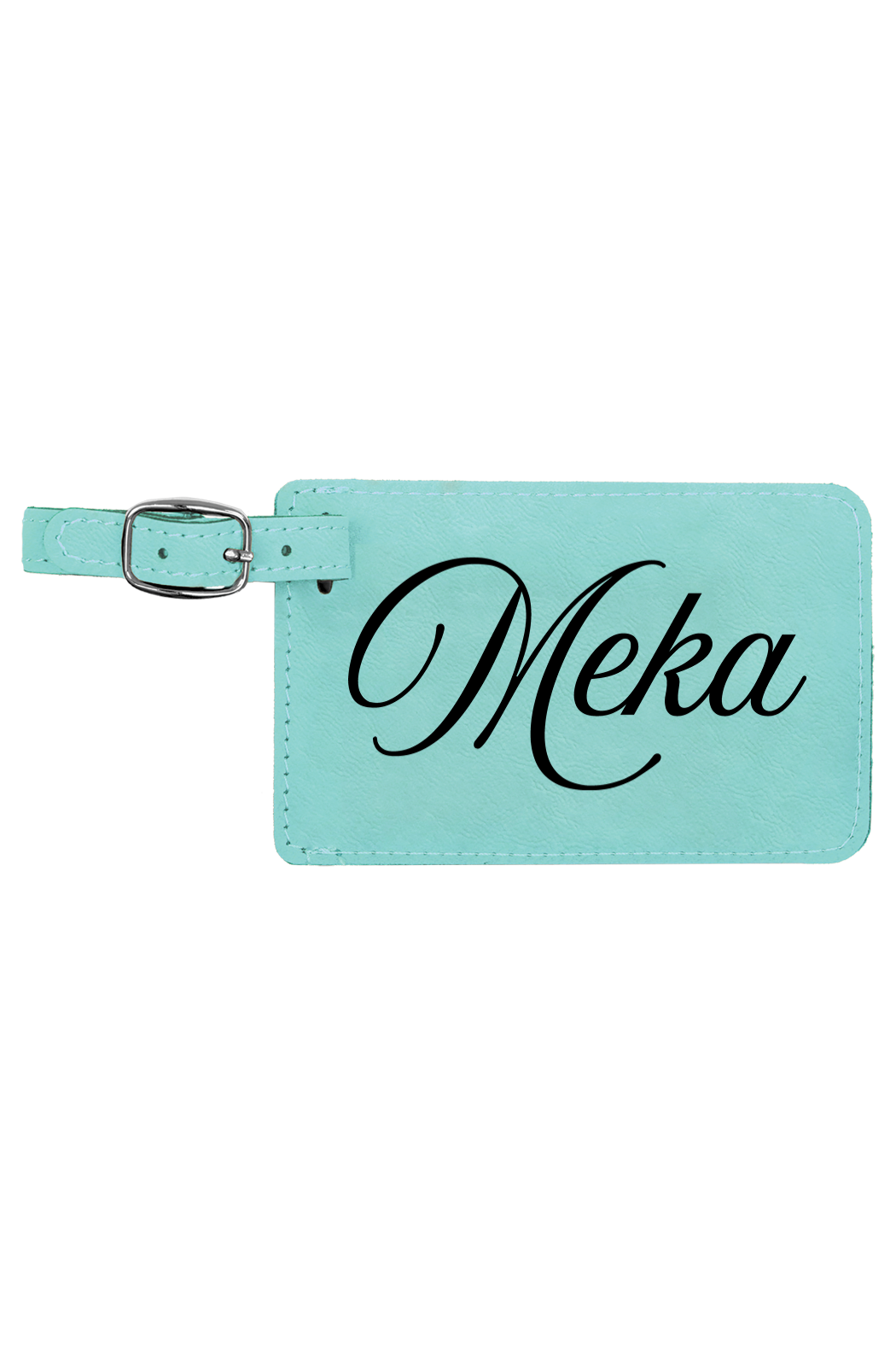 Meka - 4 1/4" x 2 3/4" Laserable Leatherette Luggage Tag
