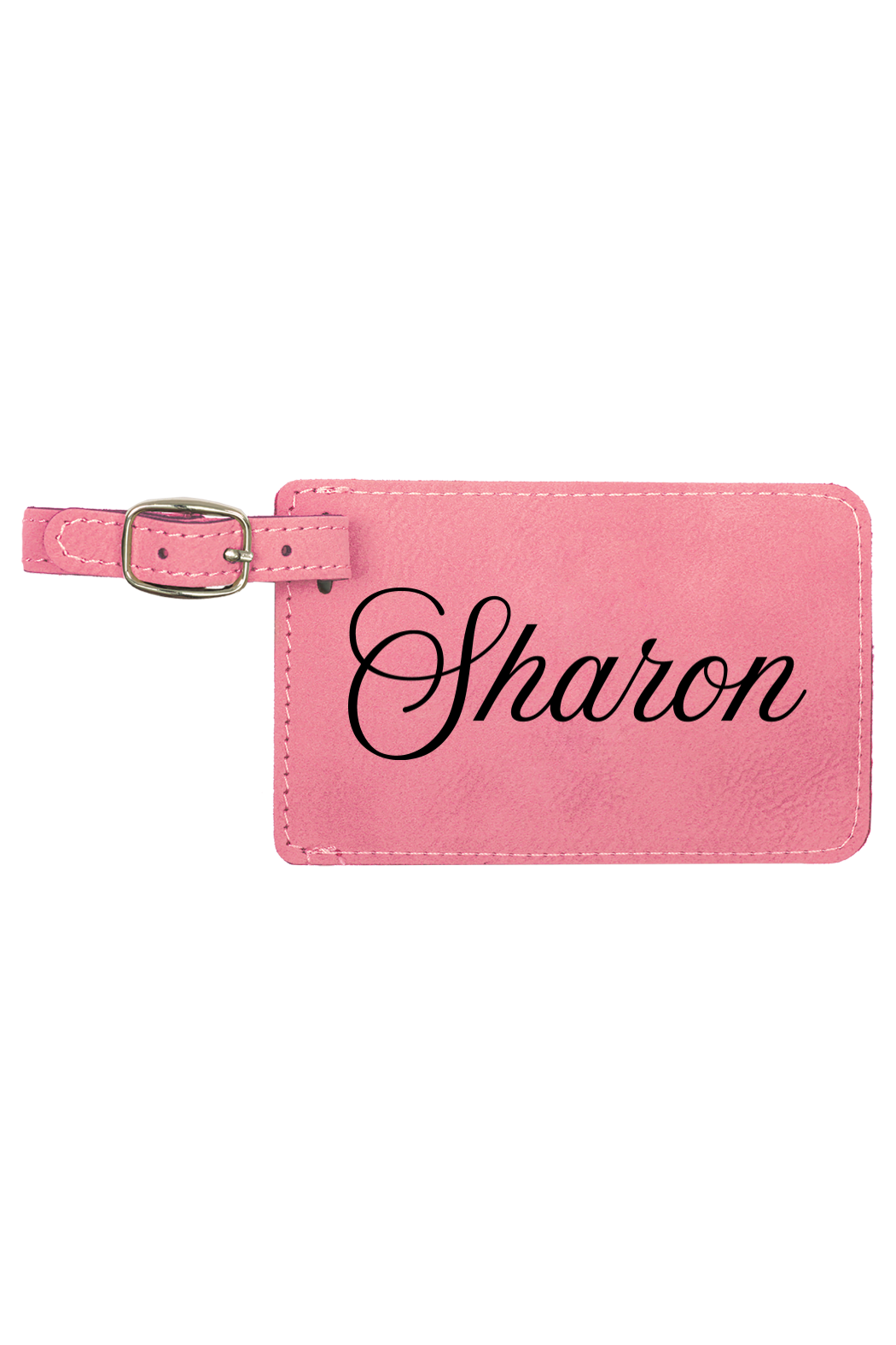 Sharon - 4 1/4" x 2 3/4" Laserable Leatherette Luggage Tag