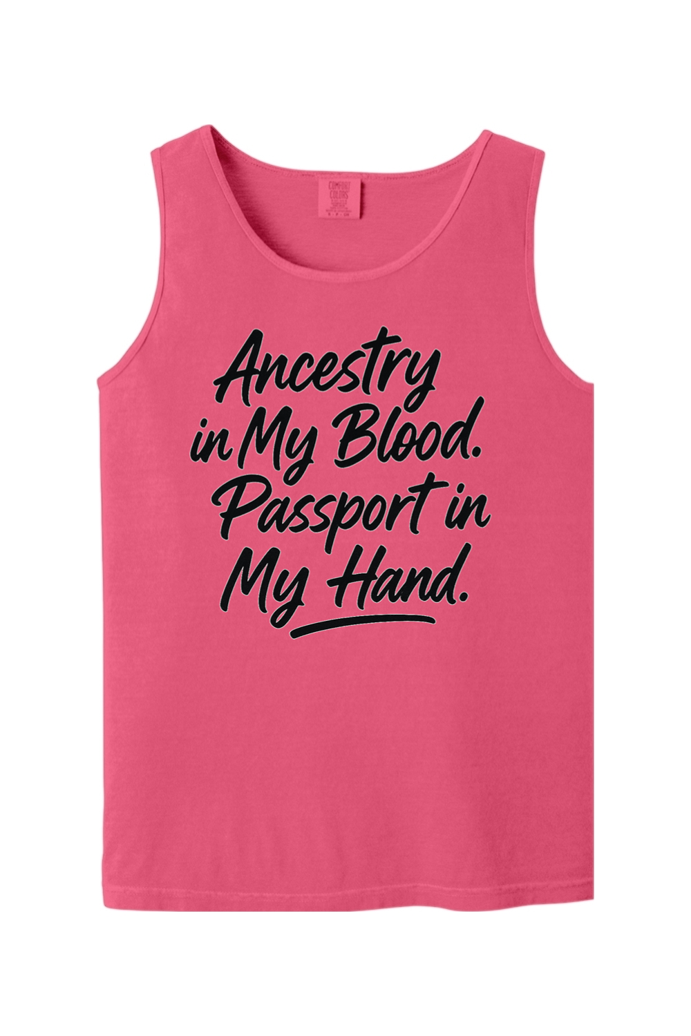 Ancestry in My Blood - Black Font Unisex Tank Top