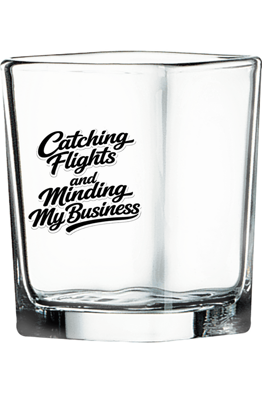 Minding My Business - Black Font 2 1/4 oz. Square Shot Glass
