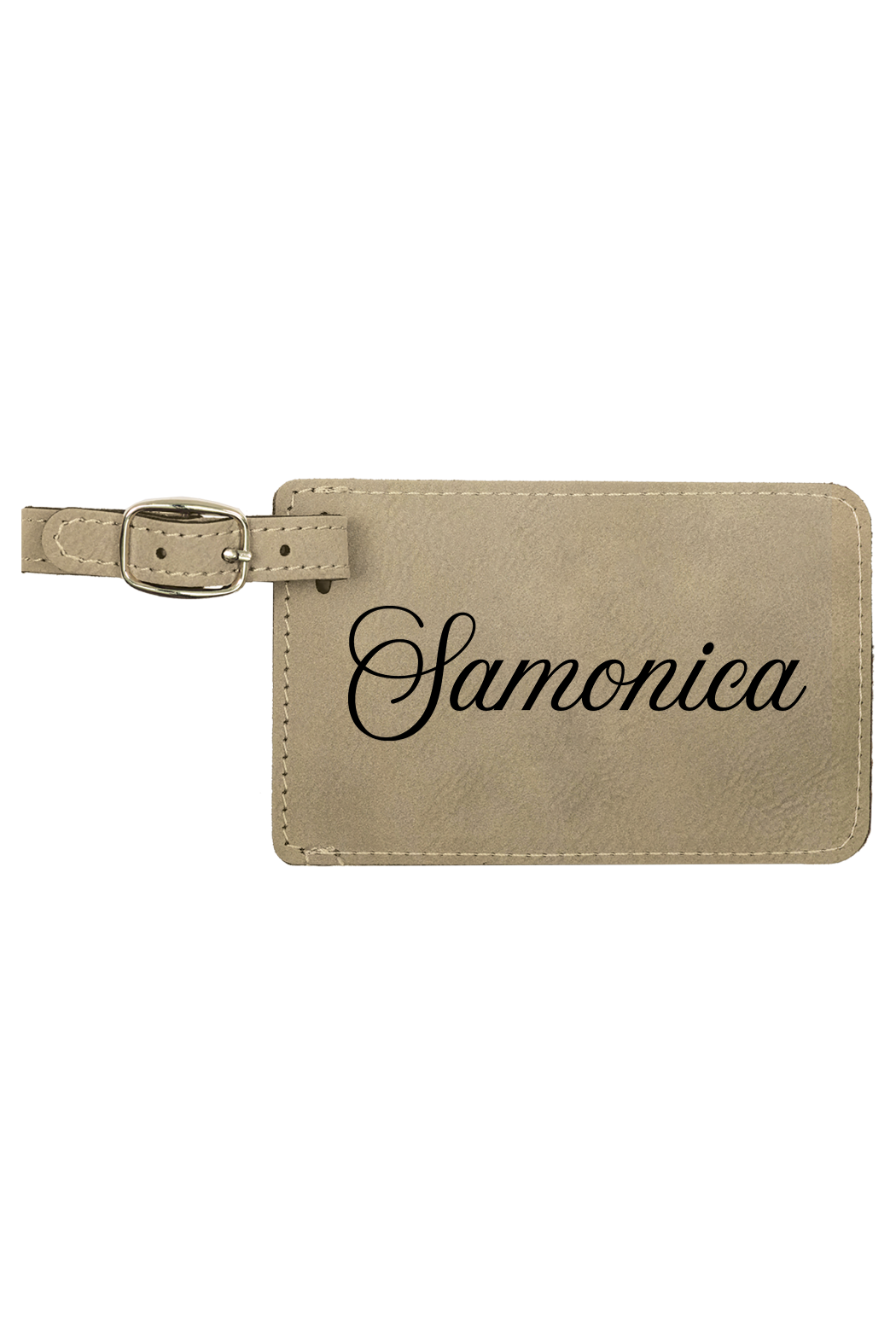 Samonica - 4 1/4" x 2 3/4" Laserable Leatherette Luggage Tag