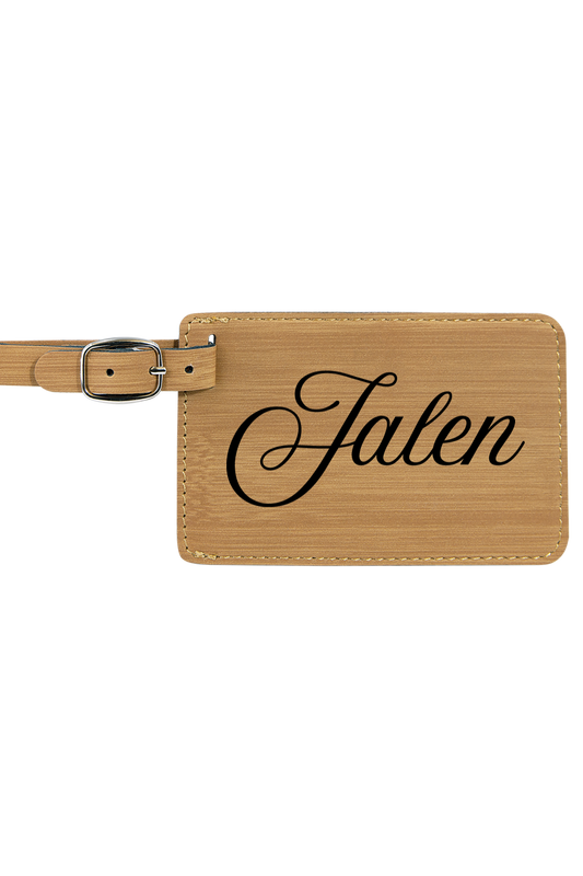 Jalen - 4 1/4" x 2 3/4" Laserable Leatherette Luggage Tag