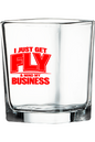 Get Fly & Mind My Business - Red Font 2 1/4 oz. Square Shot Glass