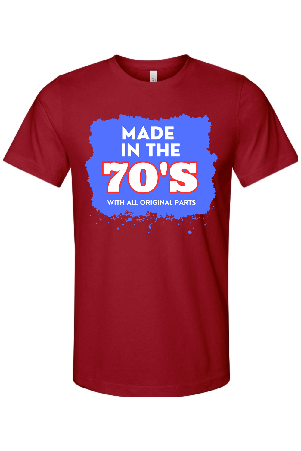 Made in the 70s Original Parts - White/Blue Unisex Short Sleeve Shirt