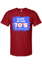Made in the 70s Original Parts - White/Blue Unisex Short Sleeve Shirt