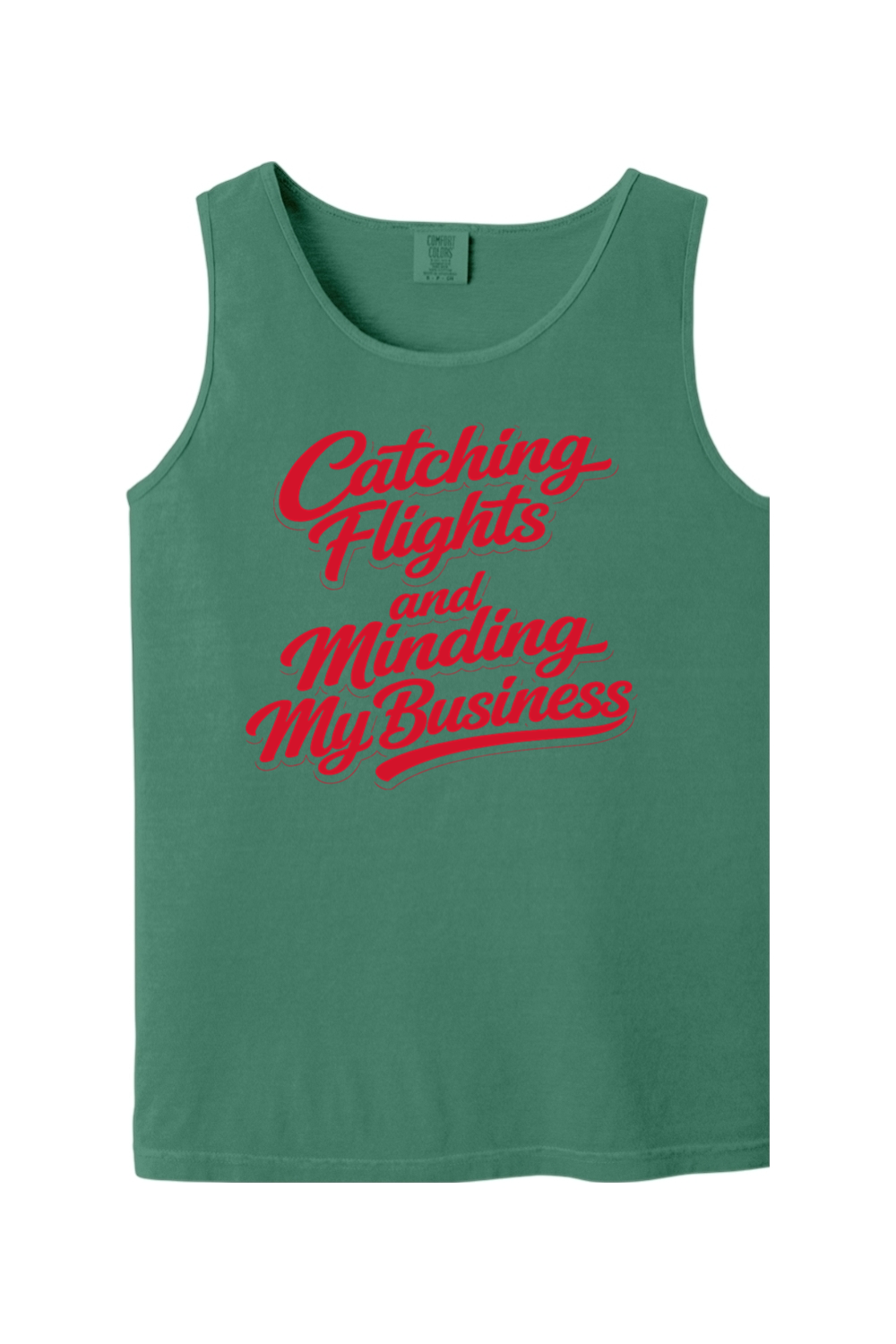 Minding My Business - Red Font Unisex Tank Top