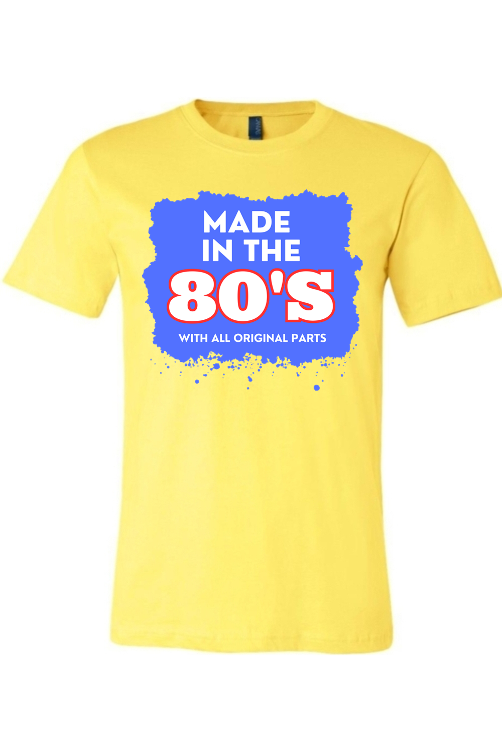 Made in the 80s Original Parts - White/Blue Unisex Short Sleeve Shirt