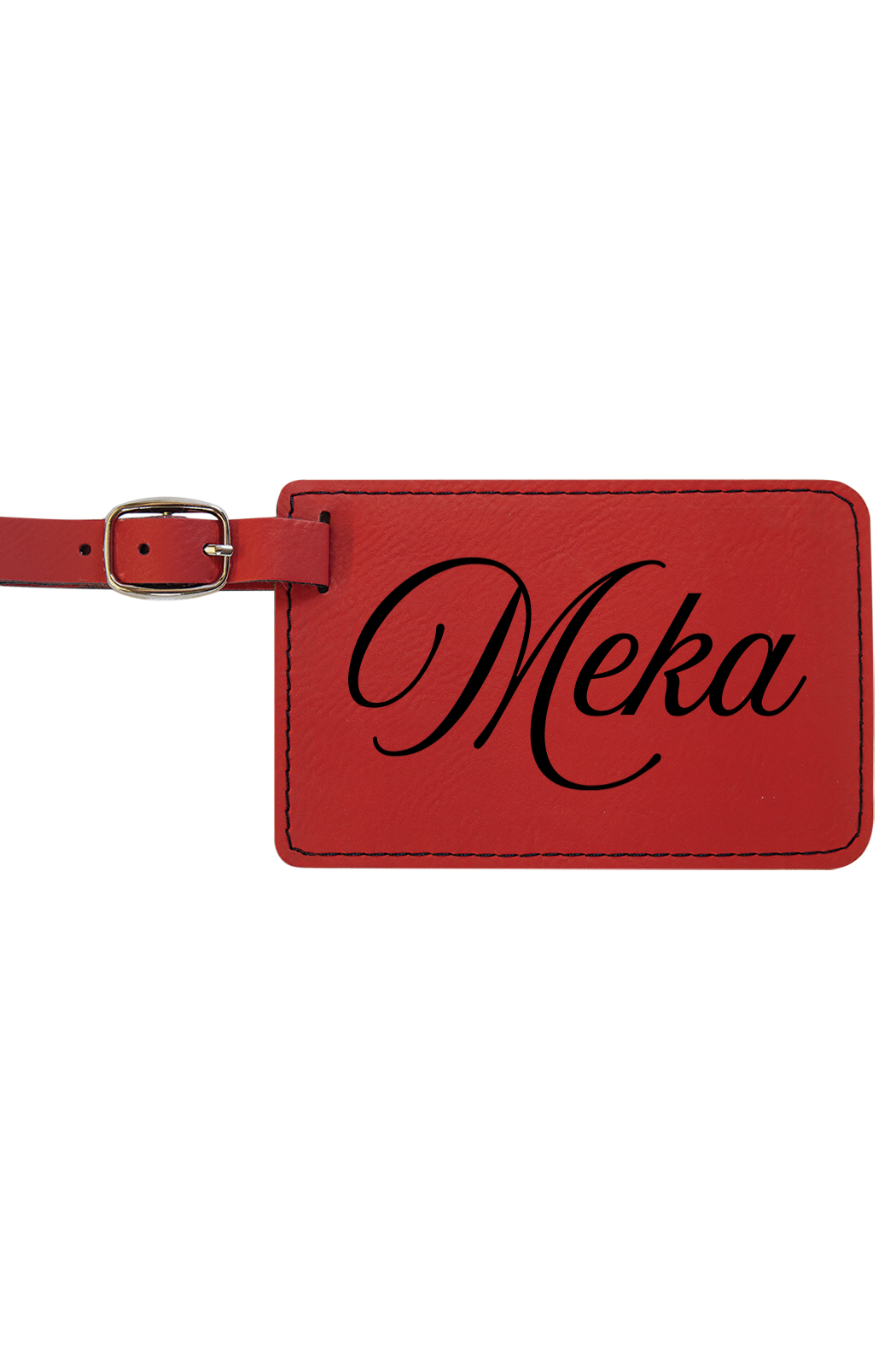 Meka - 4 1/4" x 2 3/4" Laserable Leatherette Luggage Tag