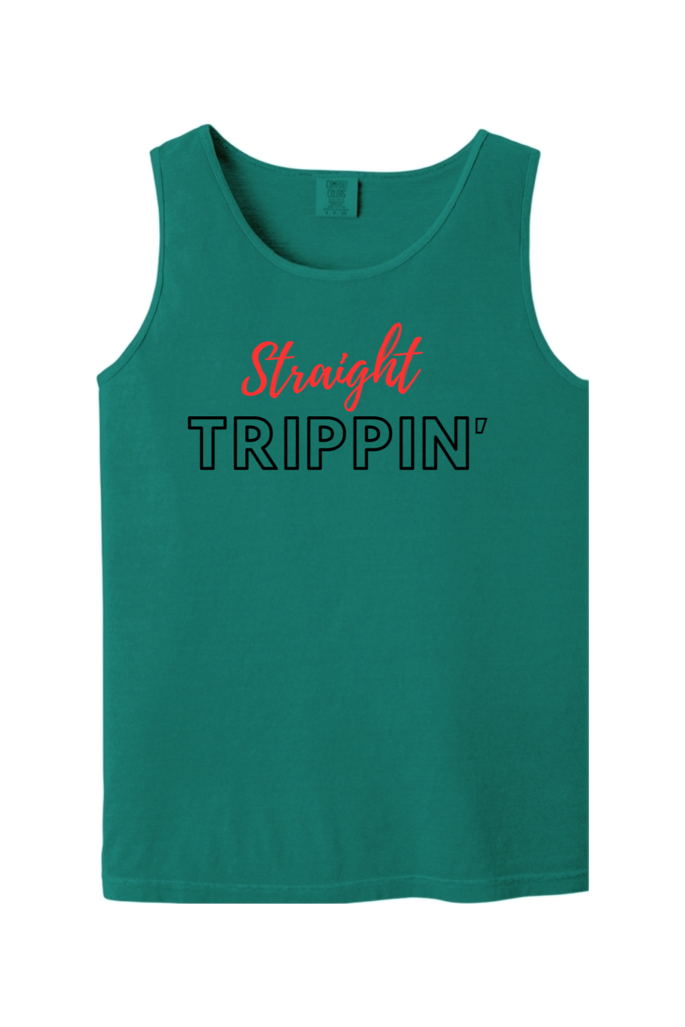 Straight Trippin' - Red/Black Font Unisex Tank Top