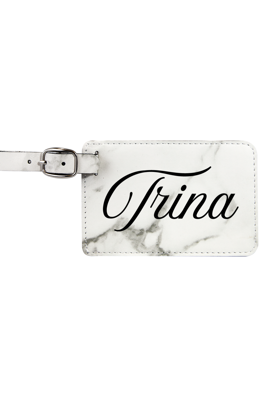 Trina - 4 1/4" x 2 3/4" Laserable Leatherette Luggage Tag